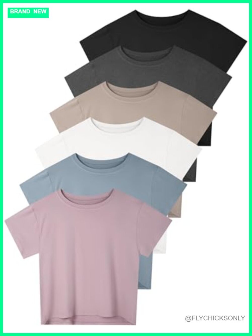 Women's Crop Top Short Sleeve Workout Loose Fit Athletic T-Shirt